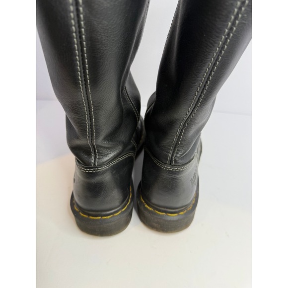 Dr. Martens Belsay Black Leather Mid Calf Pull On Boots - Picture 5 of 13